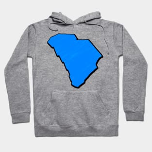 Bright Blue South Carolina Outline Hoodie